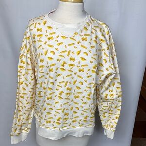 Terez Pasta Pattern Sweatshirt, Medium